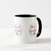 Blessed & Grateful – Christian Inspirational Mug マグカップ (正面右)