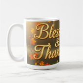 Blessed & Grateful Mug - Inspirational コーヒーマグカップ (左)