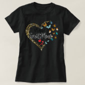 Blessed Great Mom Butterfly Heart Leopard Great Tシャツ (デザイン正面)