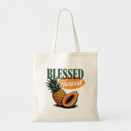 Blessed Harvest Pineapple Papaya Retro Tee トートバッグ