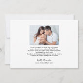 Blessed Heart Script Photo Birth Announcement 案内状 (裏面)