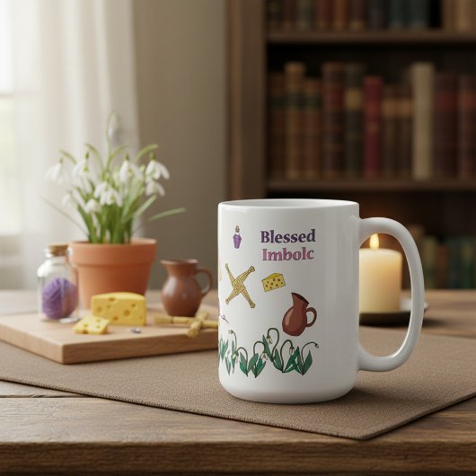 Blessed Imbolc Mug Pagan Seasonal Design  コーヒーマグカップ