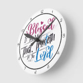 Blessed Is The Man That Trusteth In The Lord ラウンド壁時計 (傾斜)