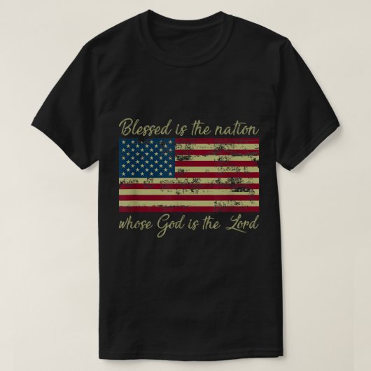 Blessed Is The Nation Whose God Is The Lord Prayer Tシャツ (デザイン正面)