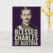 Blessed Karl of Austria Emperor Catholic Prayer カード (黄色い花)