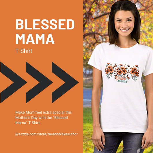 "Blessed Mama" 母の日Tシャツ Tシャツ