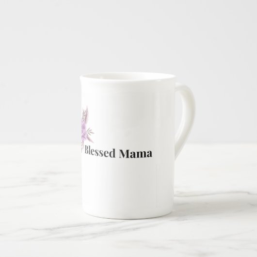 Blessed Mama Floral Coffee Mug ボーンチャイナマグカップ (正面右)