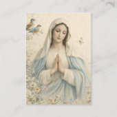 Blessed Mary Catholic Funeral Memorial Holy Card - 名刺 (正面)