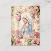 Blessed Mary Catholic Funeral Memorial Holy Card - 名刺 (正面)