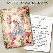 Blessed Mary Catholic Funeral Memorial Holy Card - 名刺