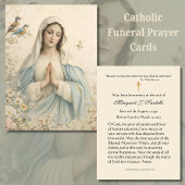 Blessed Mary Catholic Funeral Memorial Holy Card - 名刺