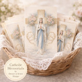 Blessed Mary Catholic Funeral Memorial Holy Card - 名刺