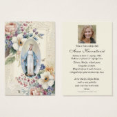 Blessed Mary Funeral Memorial Croatian (正面&裏面)