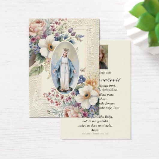 Blessed Mary Funeral Memorial Croatian (デスク)