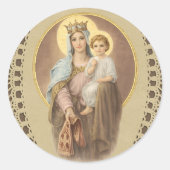 Blessed Mary Mother of Priests Jesus Eucharist ラウンドシール (正面)
