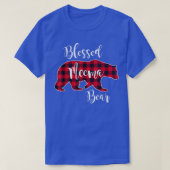 Blessed Meema Bear Red Buffalo Check Plaid Fun Gra Tシャツ (デザイン正面)