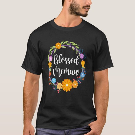 Blessed Memaw Shirt Grandma Mothers Day Thanksgivi Tシャツ (正面)
