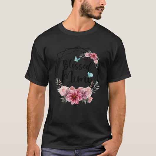 Blessed Mimi with Floral Mother s Day 2023 Tシャツ (正面)