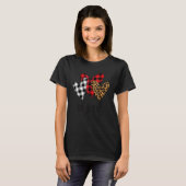 Blessed Mom Leopard Mom Buffalo Plaid Mom Tシャツ (正面フル)