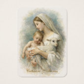 Blessed Mother Child Lamb Catholic Wedding Prayer (正面)