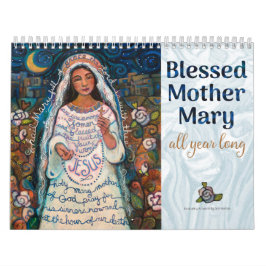 Blessed Mother Mary Calendar of Catholic images カレンダー