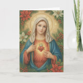 Blessed Mother Mary Catholic Christmas Religious シーズンカード (正面)