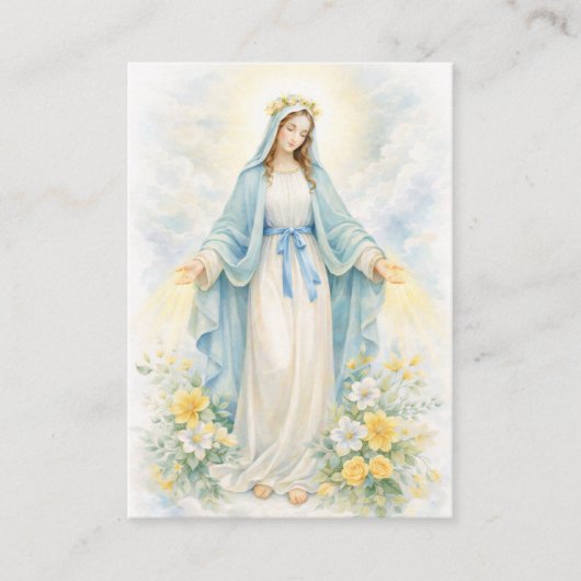 Blessed Mother Mary  Catholic Funeral Memorial  名刺 (正面)