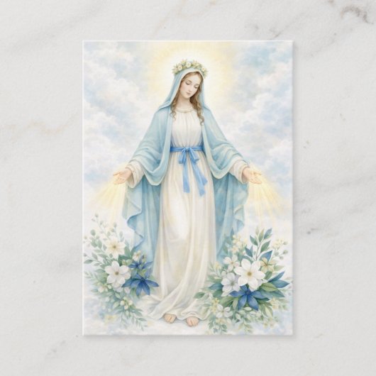 Blessed Mother Mary  Catholic Funeral Memorial  名刺 (正面)
