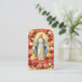 Blessed Mother Mary Valentines Prayer Roses 名刺 (スタンド正面)