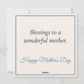 Blessed Mother - Mother’s Day Card シーズンカード (裏面)