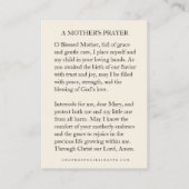 Blessed Mother Prayer Card for Expectant Mothers エンクロージャーカード (裏面)