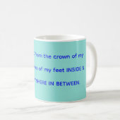 Blessed mug in mint & blue コーヒーマグカップ (正面右)