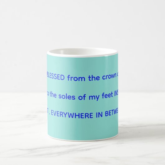 Blessed mug in mint & blue コーヒーマグカップ (中央)