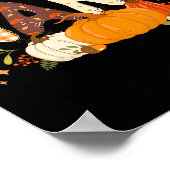 Blessed Nana Pumpkin Fall Autumn Thanksgiving Mom  ポスター (角)