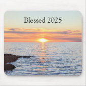 Blessed New Year Photo of Beautiful Golden Sunset マウスパッド (正面)