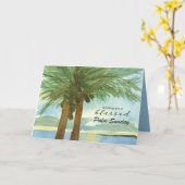 Blessed Palm Sunday Tropical Tree Hosanna カード (黄色い花)