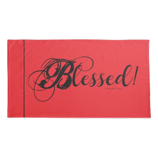 Blessed! Pillow Case Set (Red) 枕カバー (裏面-左)