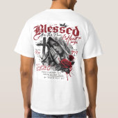 Blessed Pray For Me Christian Faith Graphic  Tシャツ (裏面)
