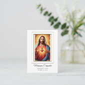 Blessed Sacred Heart Jesus Memorial Prayer Card    プレイスカード (スタンド正面)
