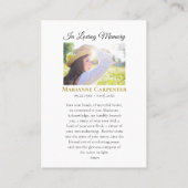 Blessed Sacred Heart Jesus Memorial Prayer Card    プレイスカード (裏面)