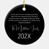 Blessed Samhain Night Halloween Fall Witch セラミックオーナメント (裏面)