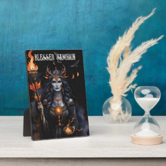 Blessed Samhain Night Pagan Hecate Goddess フォトプラーク
