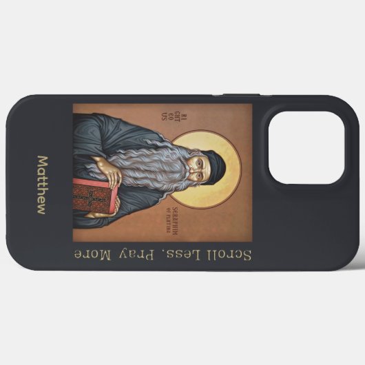 Blessed Seraphim Rose of Plantita Custom Name Case-Mate iPhoneケース (裏面 (横))