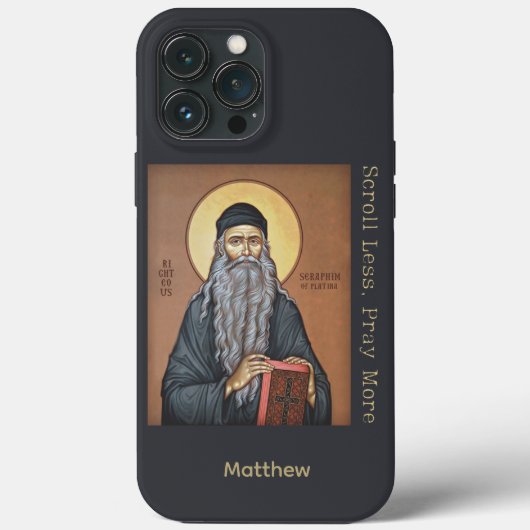Blessed Seraphim Rose of Plantita Custom Name Case-Mate iPhoneケース (裏面)