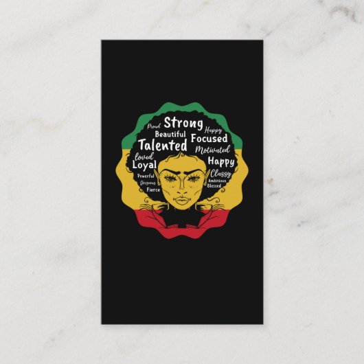 Blessed Strong Afro Women 名刺 (正面)