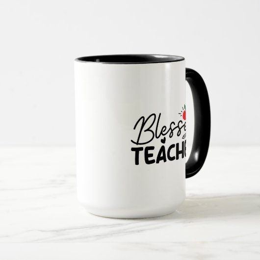 Blessed Teacher Wordart マグカップ (正面右)