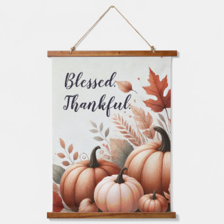 Blessed Thankful Fall Tapestry - Customizable 吊り下げ型タペストリー