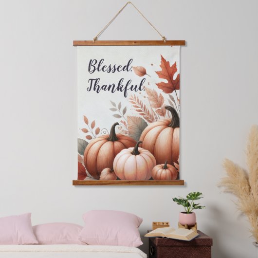 Blessed Thankful Fall Tapestry - Customizable 吊り下げ型タペストリー (寝室)