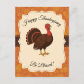 Blessed Thanksgiving Turkey ポストカード (正面)