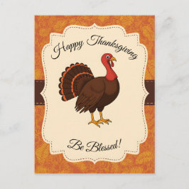 Blessed Thanksgiving Turkey ポストカード